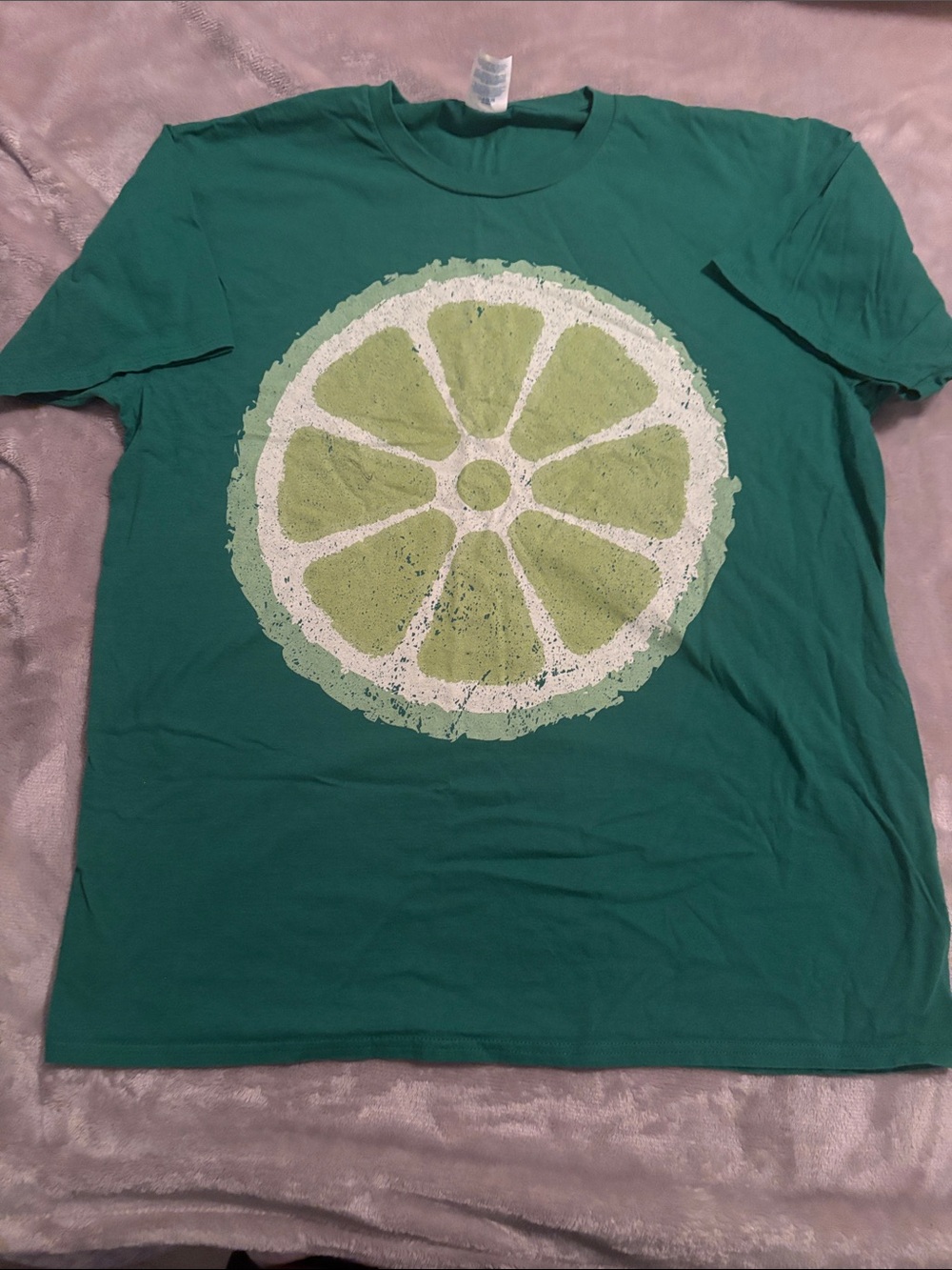 Lime costume shirt - Port and Company Teal Green Lime Slice Graphic Tee
